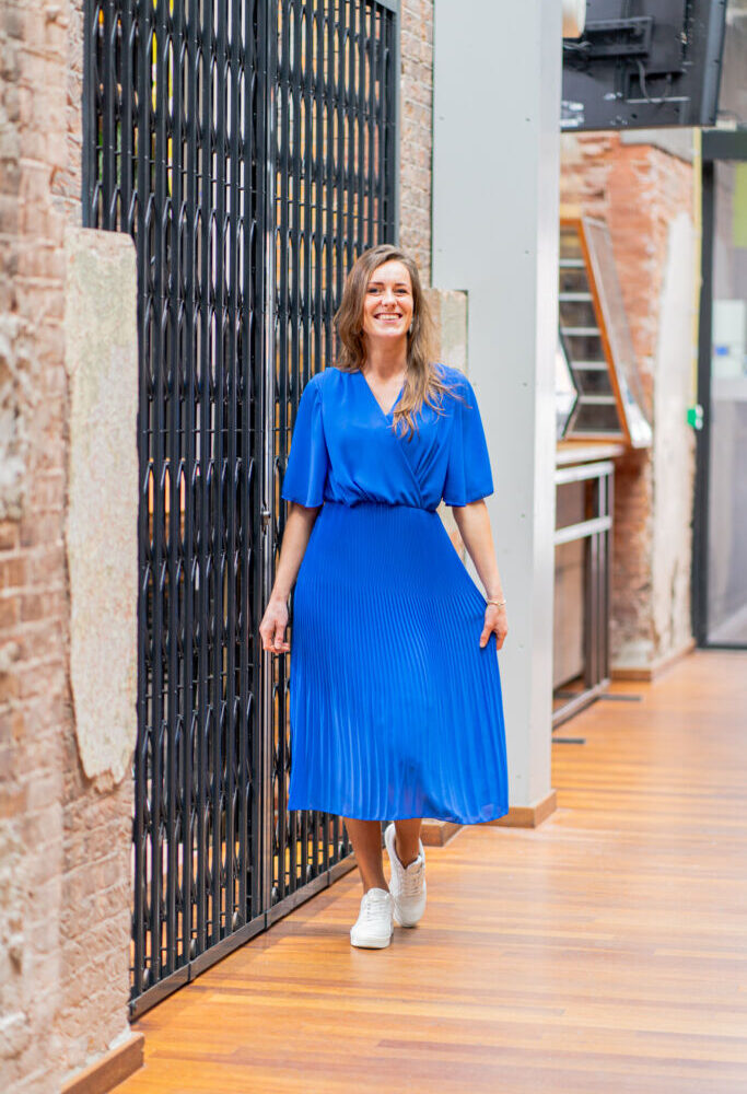 A&A mallorca dress cobalt