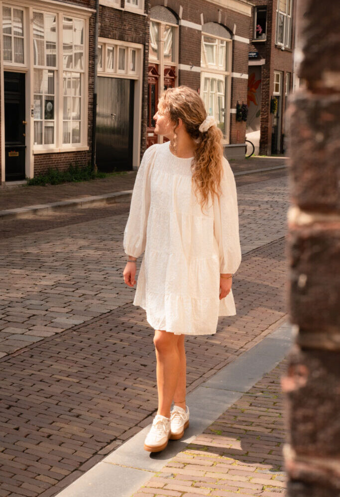 Elenza creme wide dress boho