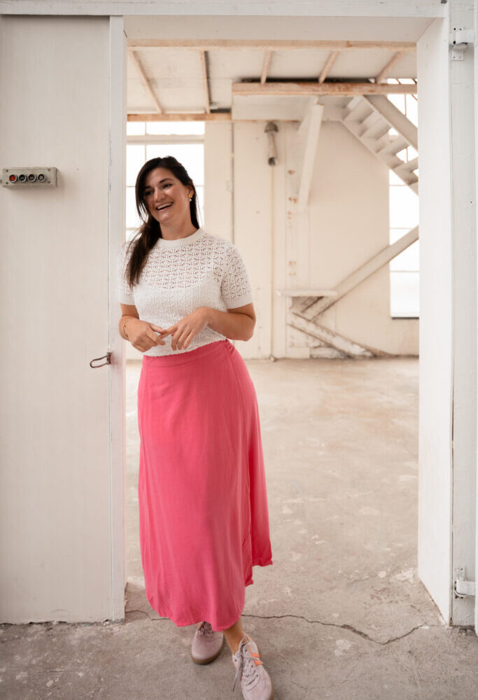 daphne skirt pink long