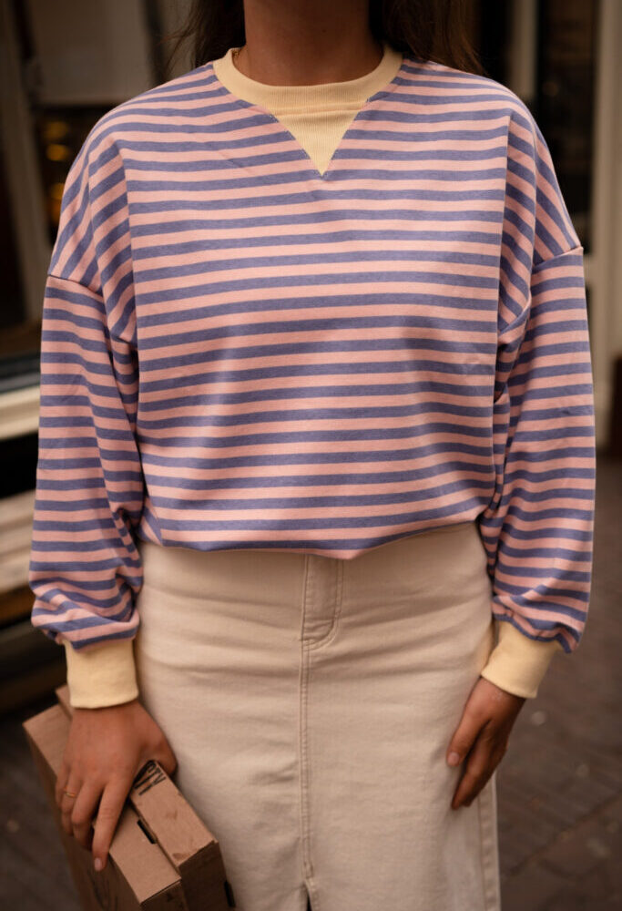 Azzurro long sleeve stripe Lila 9935