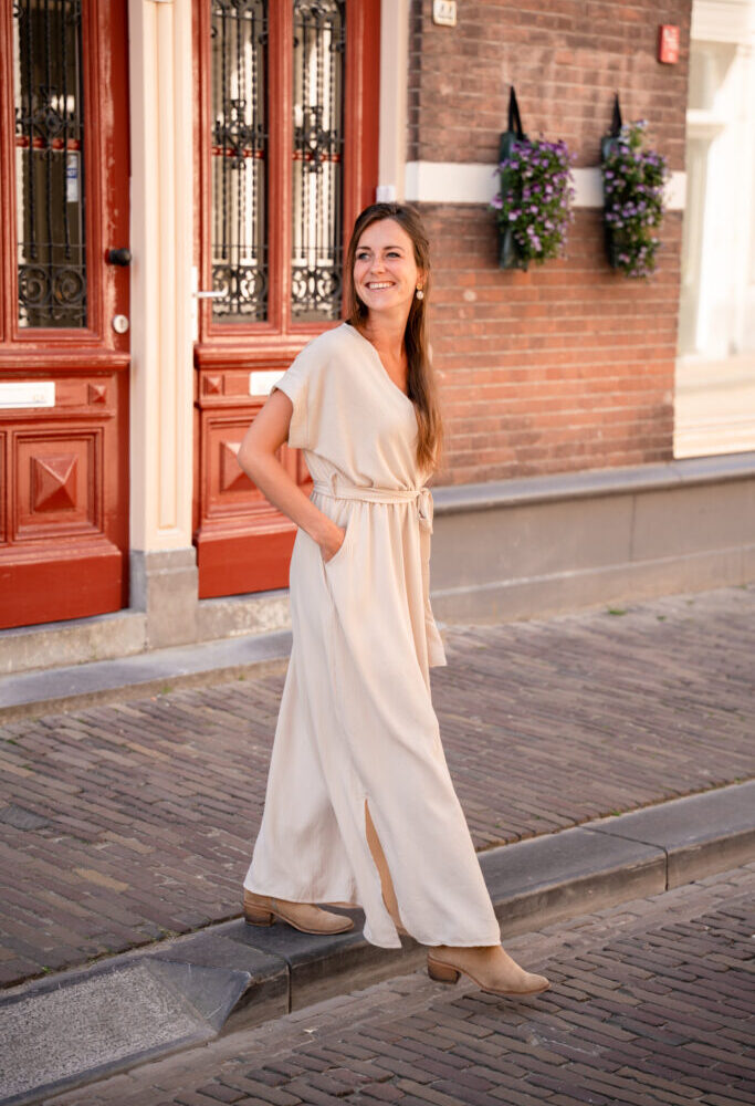 azzurro dress rhode beige