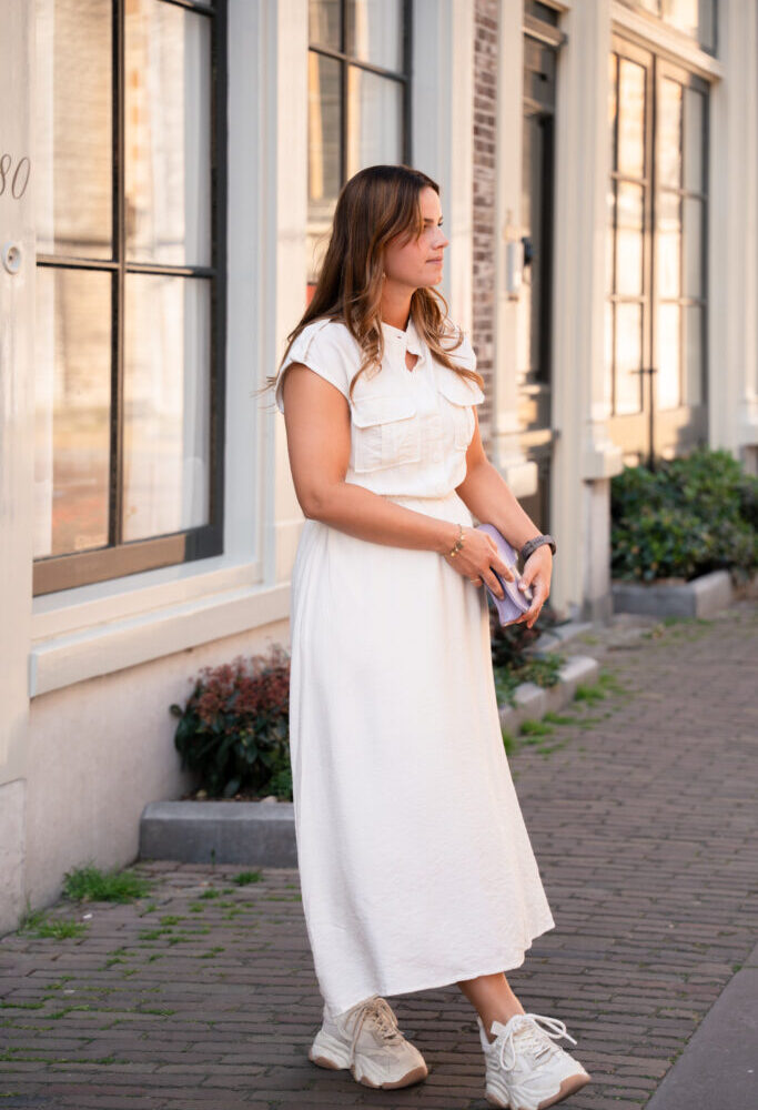 creme dress fiene