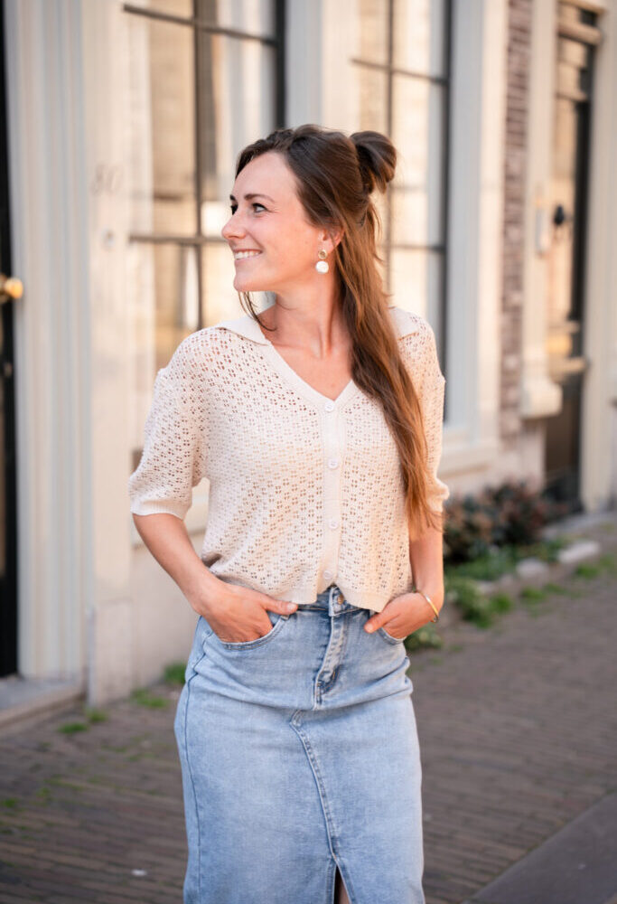 beige braided polo Lucie