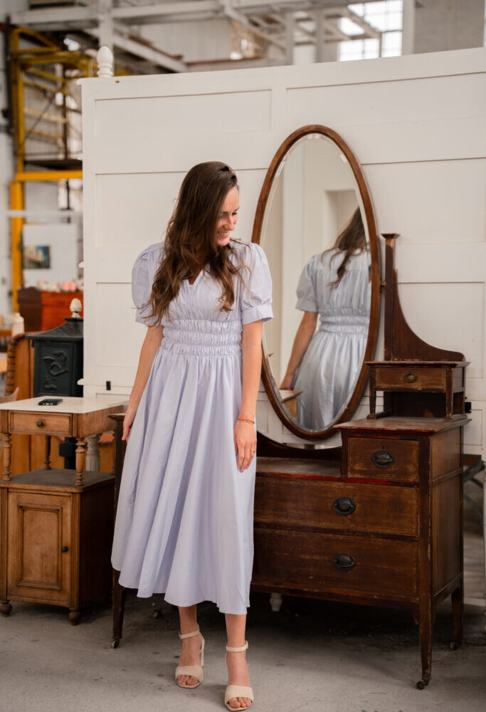 Blue ciel dress smocked Sofie