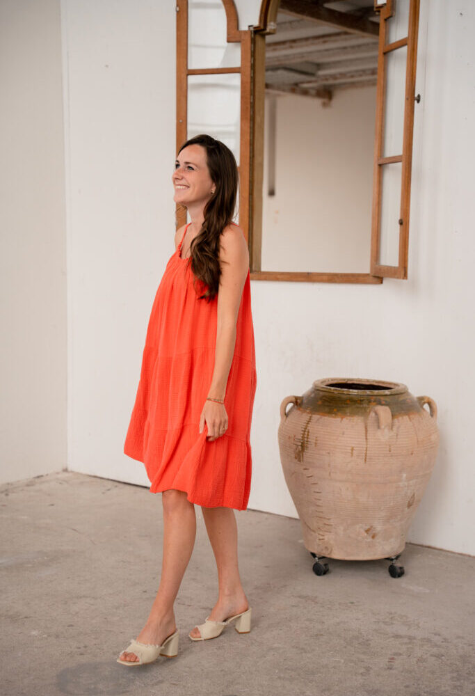 pinka summer dress koraal