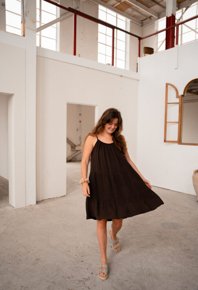 pinka summer dress brown
