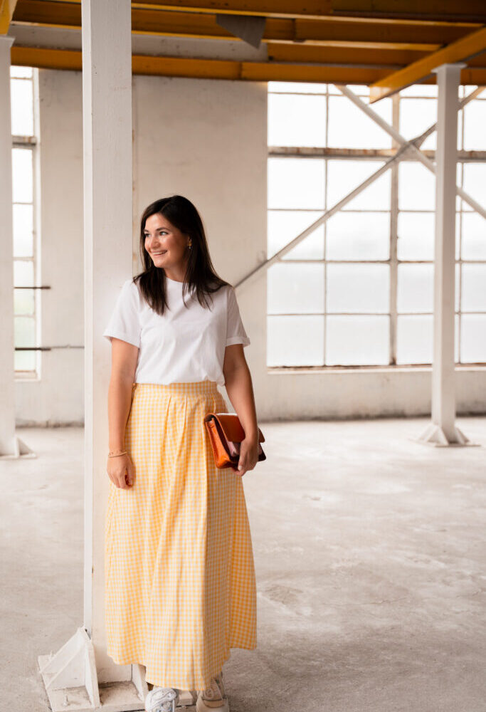 yellow blocks Rianne skirt
