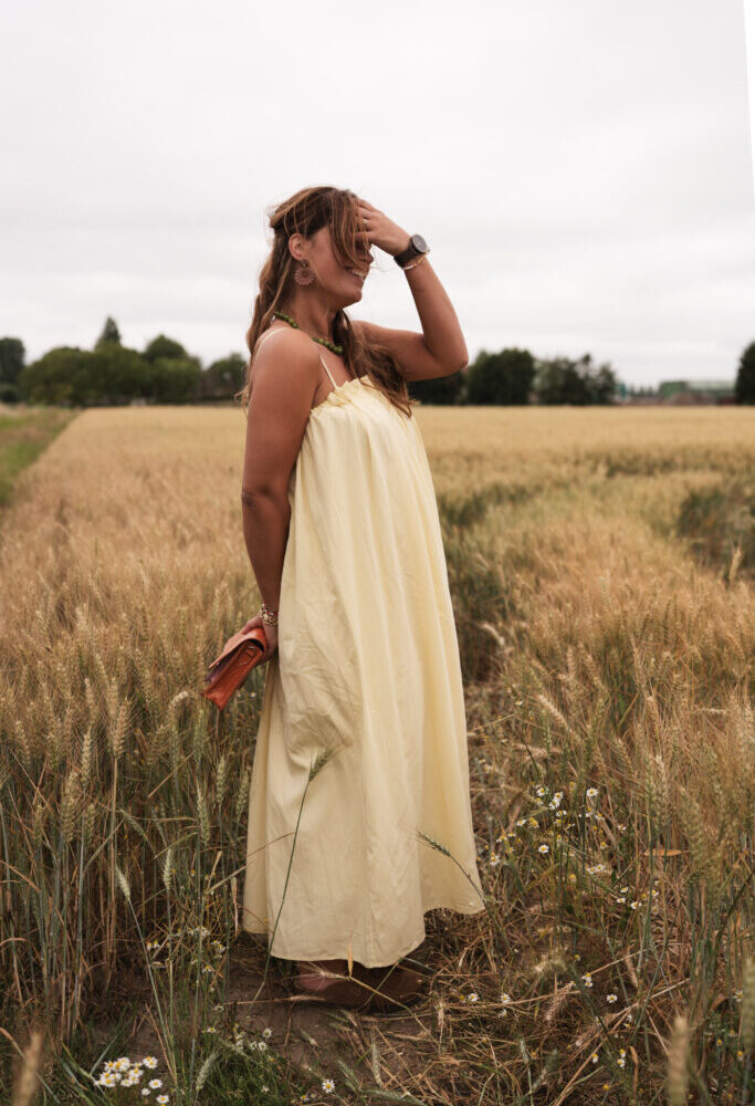 Daphne dress yellow Santorini