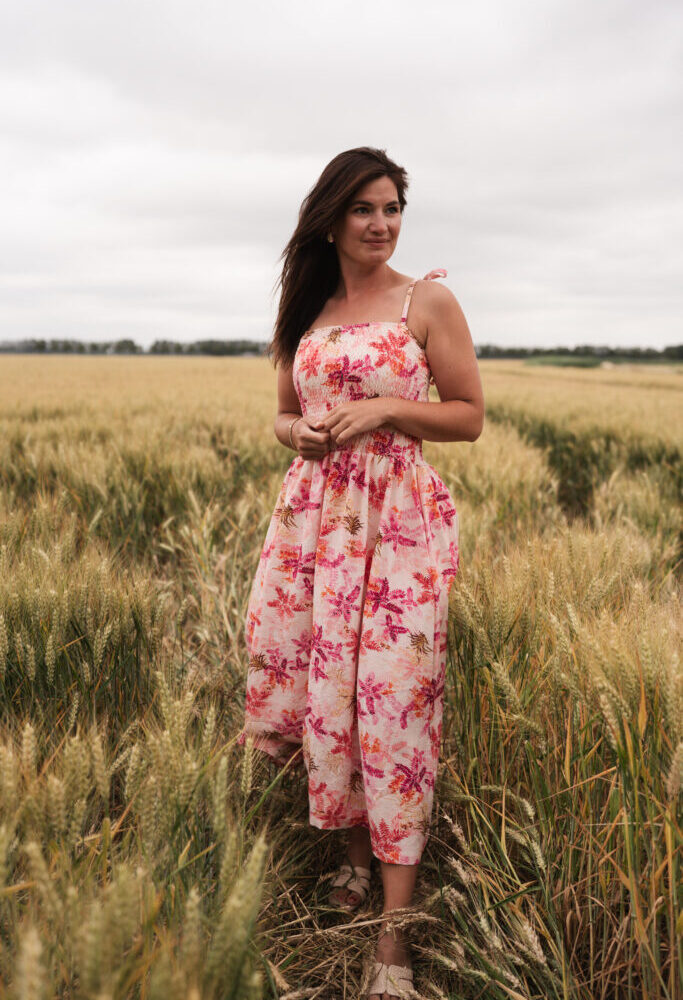 Tropical Mirjam dress flower pink