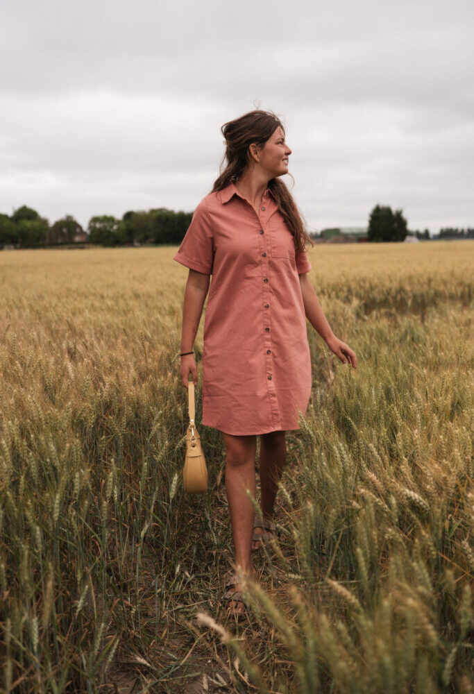 Call linnen dress peach