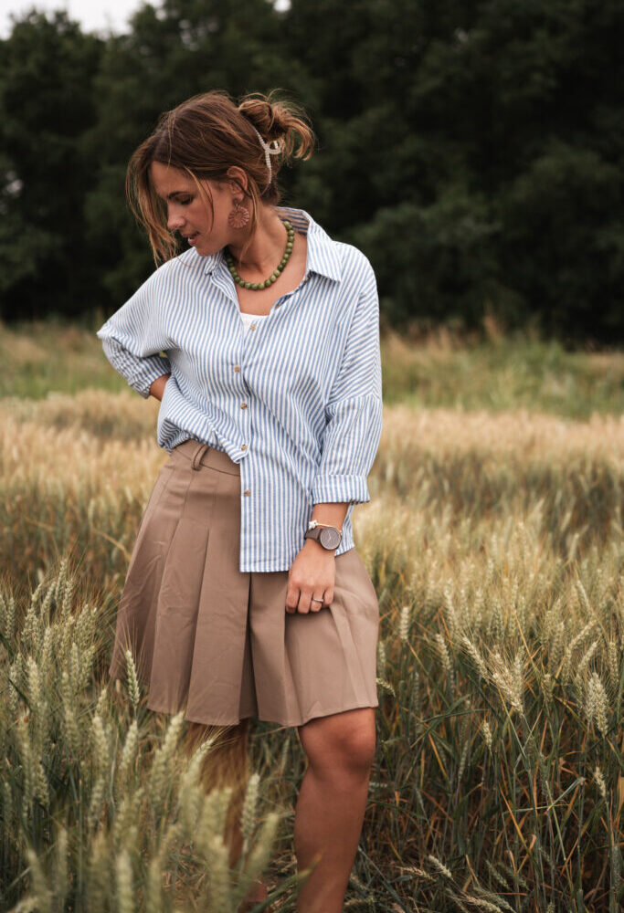 stripe blue blouse
