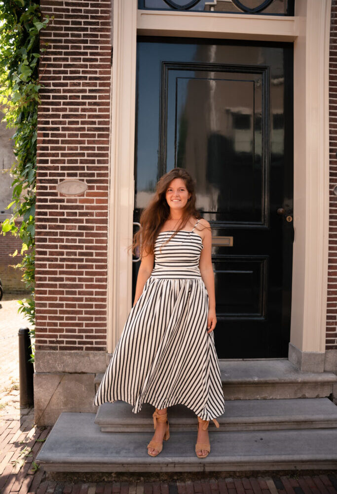 Spain dress stripe