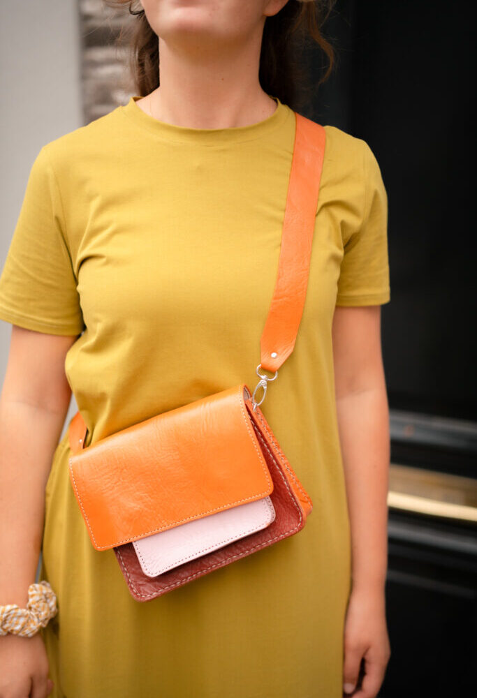Moos bag orange/magenta/pink