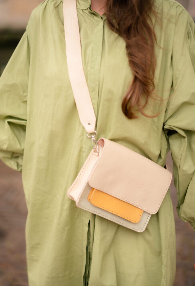 Moos bag yellow/ecru/mint