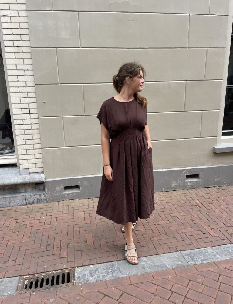 Azzurro dress 7325 dark brown