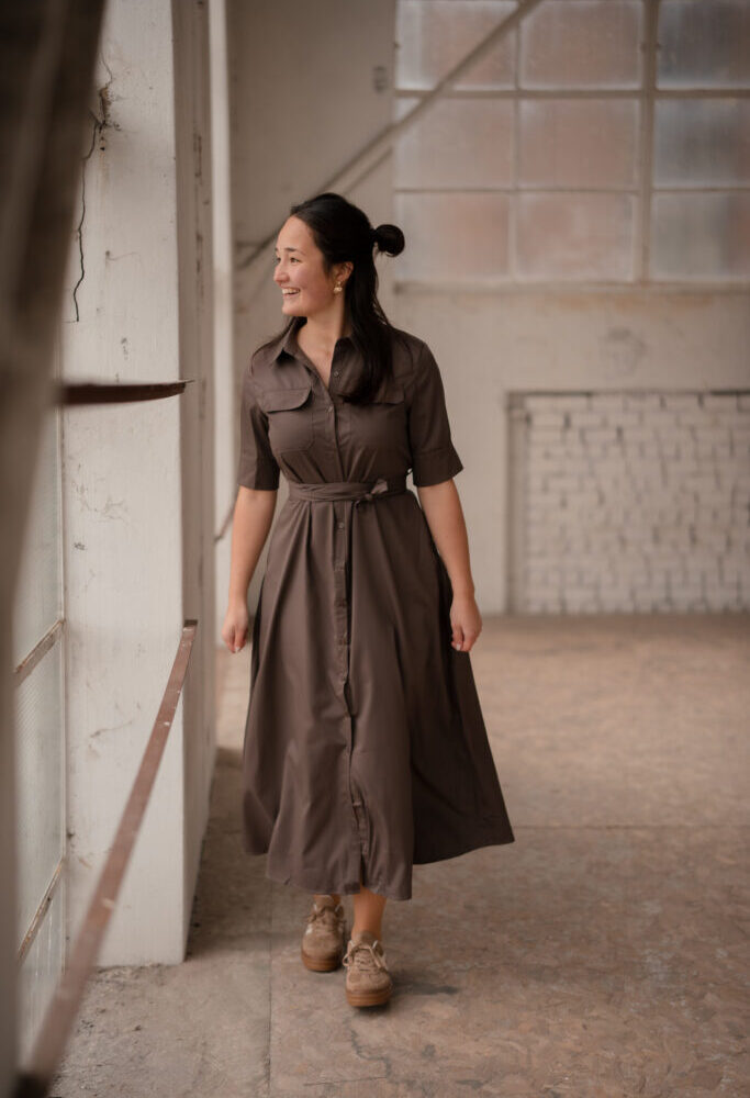 CTN oo8 dress blouse Ann coffee