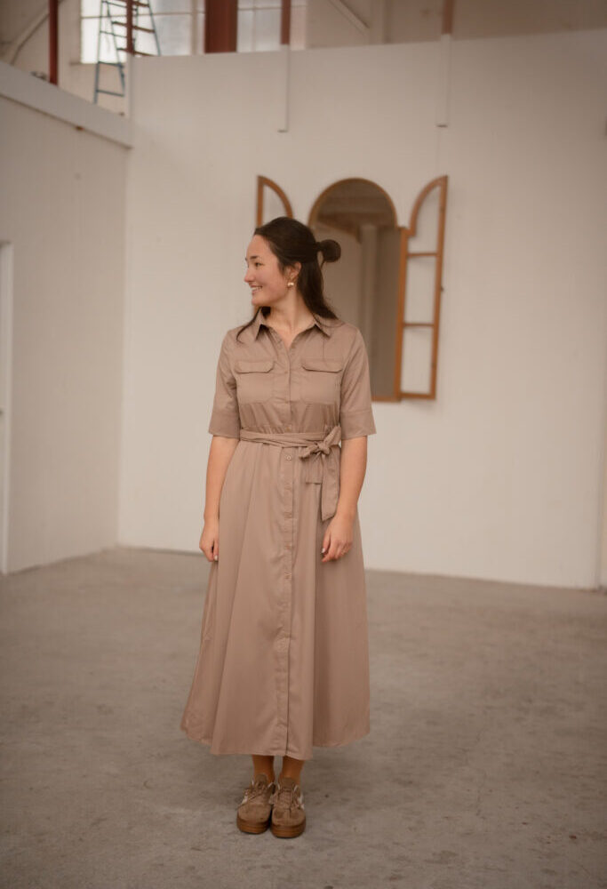 CTN oo8 dress blouse Ann taupe