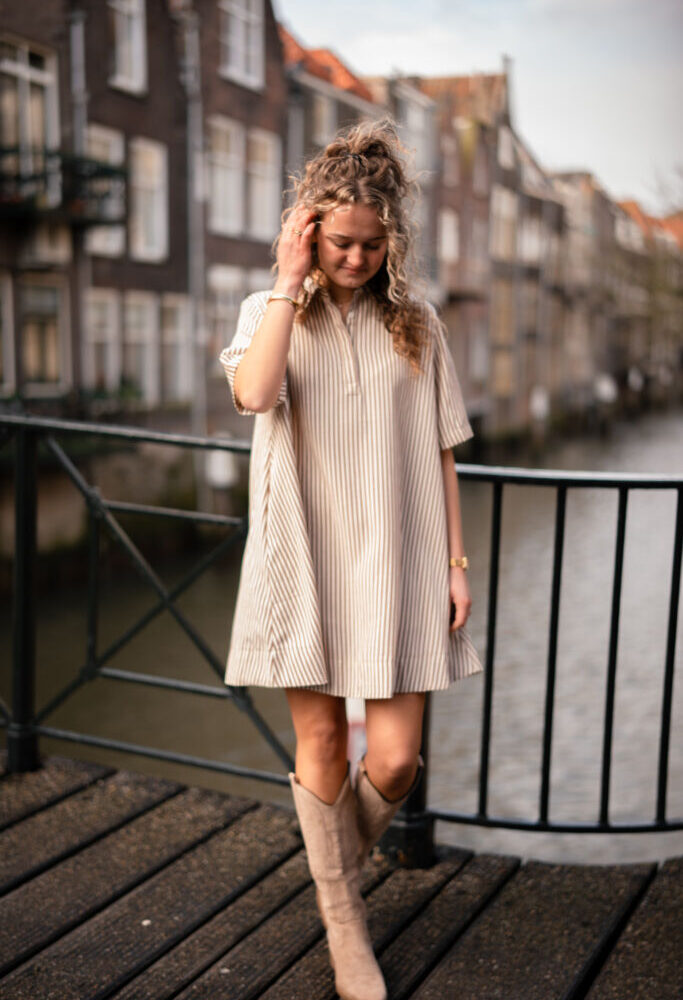 CTN blouse dress coffee Rolo 26SD028