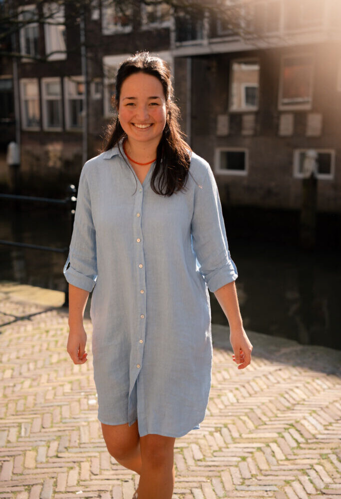 enfola dress linnen 06659 perla blue