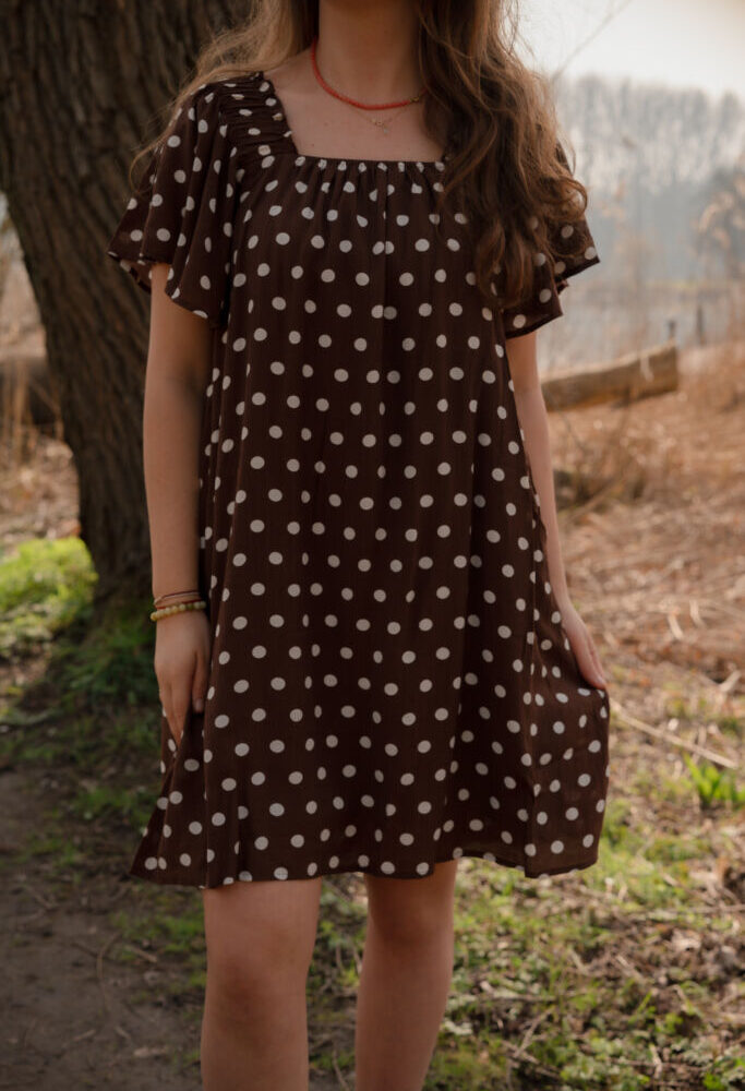 CTN dress Merle dots coffee 017