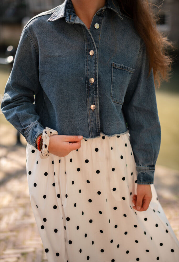 98110 azzurro denim short jacket