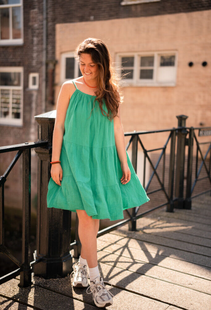 summer dress minka neon green