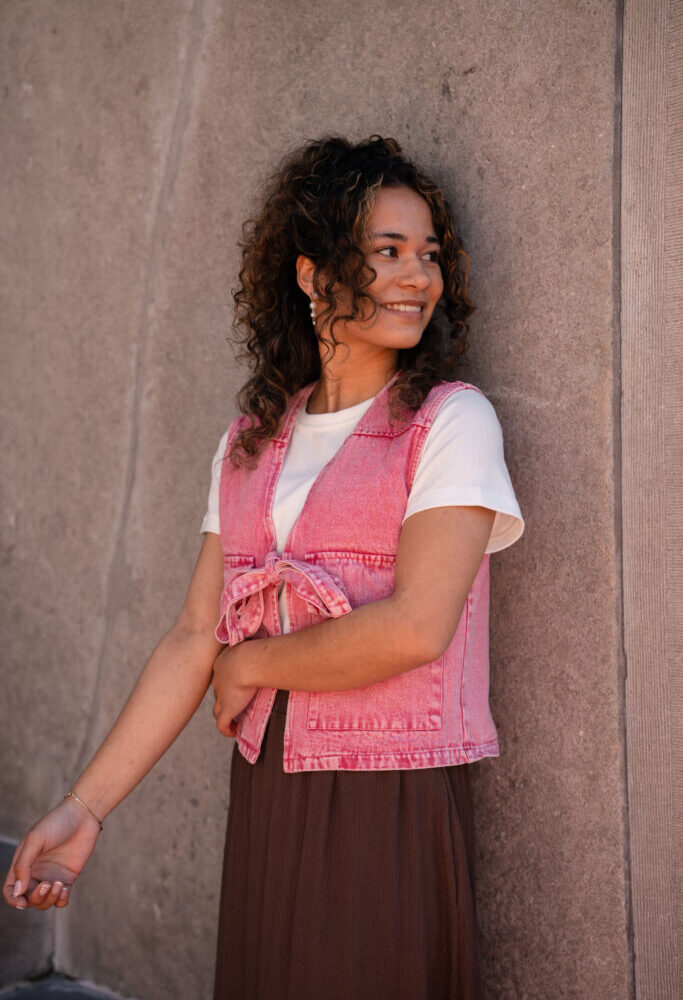 azzurro 98119 gilet pink pien