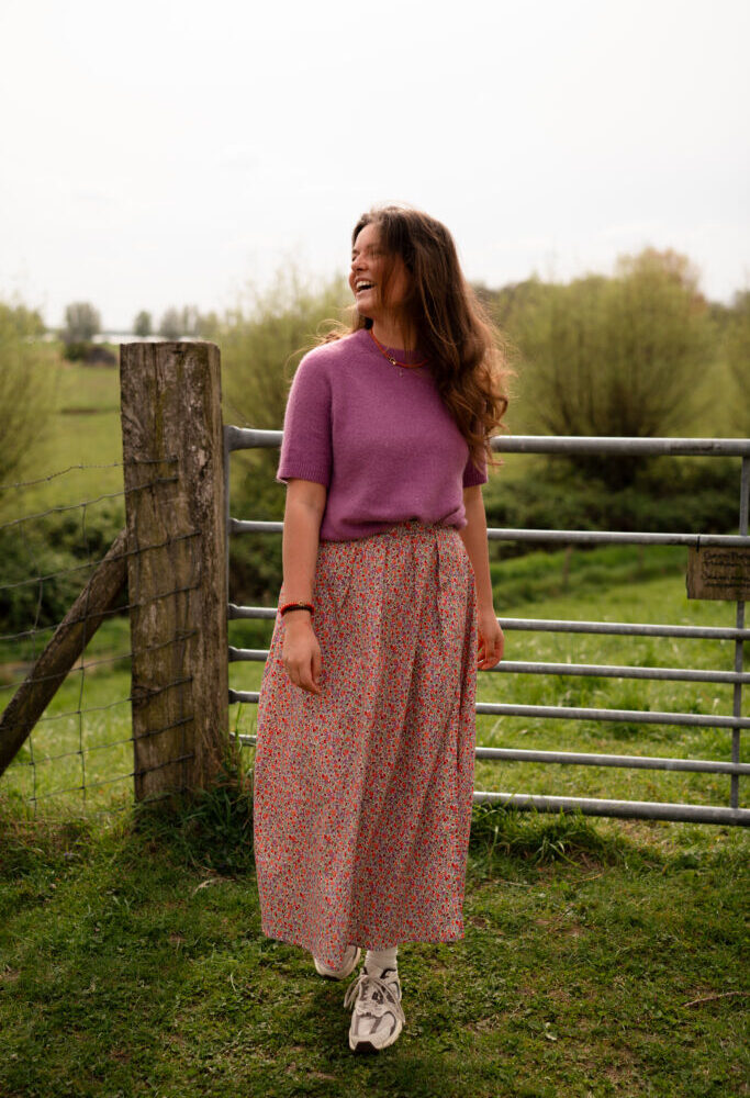 april 6637 skirt lente fuchsia long