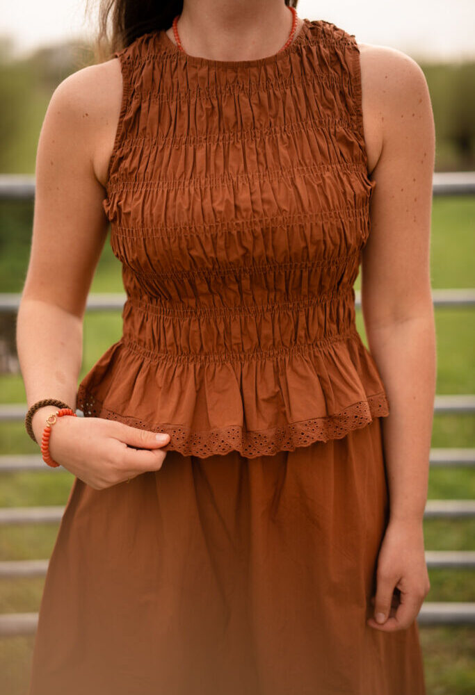 atelier 1725 choco top smocked