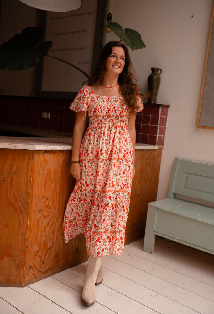 2178 dress smocked milaan rose