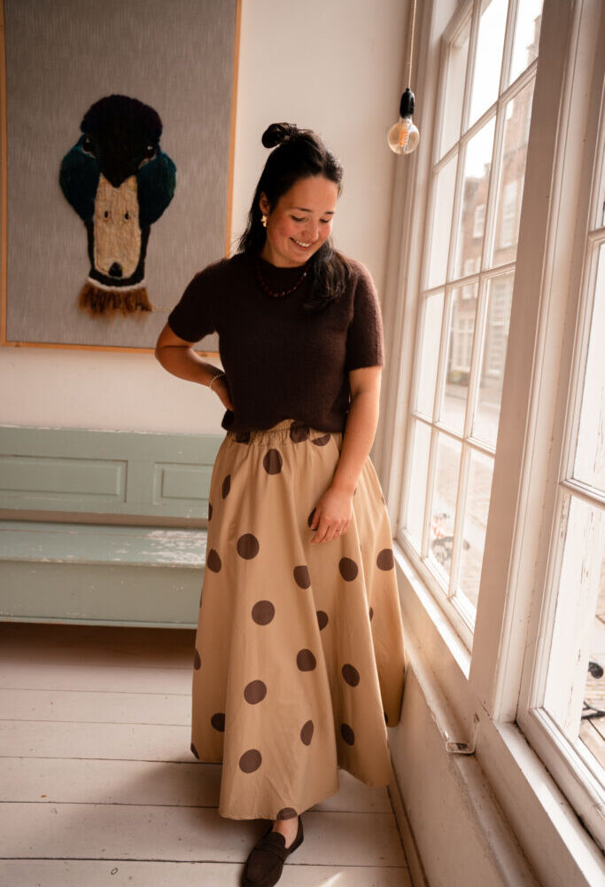 8265-11-4 skirt luminita dot camel