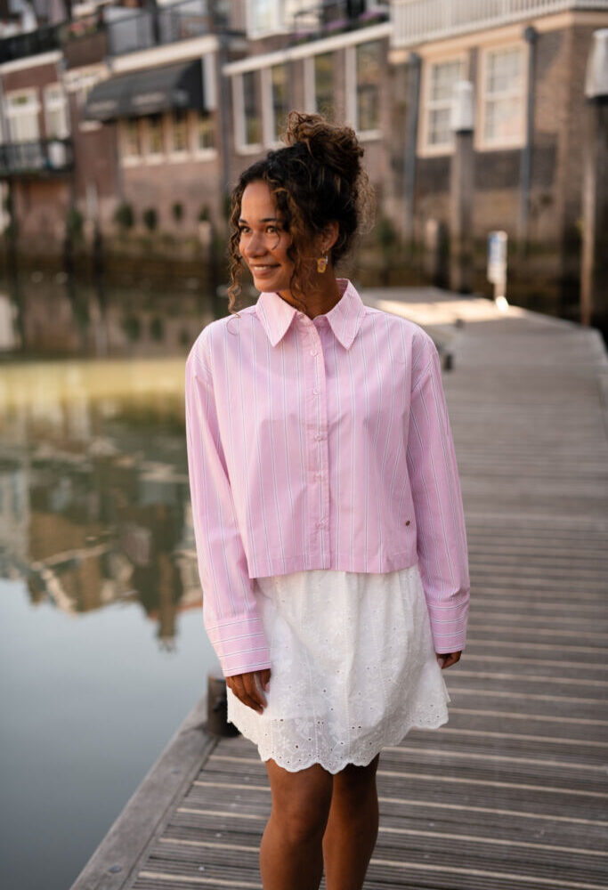 Azzurro 93257 blouse barca pink