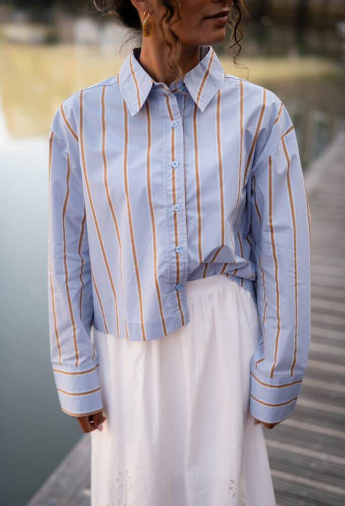 Azzurro 93257 blouse blue barca