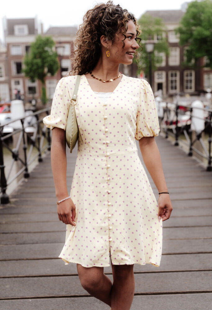 ydence dress amaya soft yellow