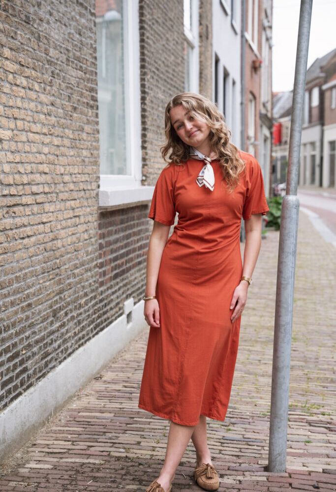 boe dress long flien rust