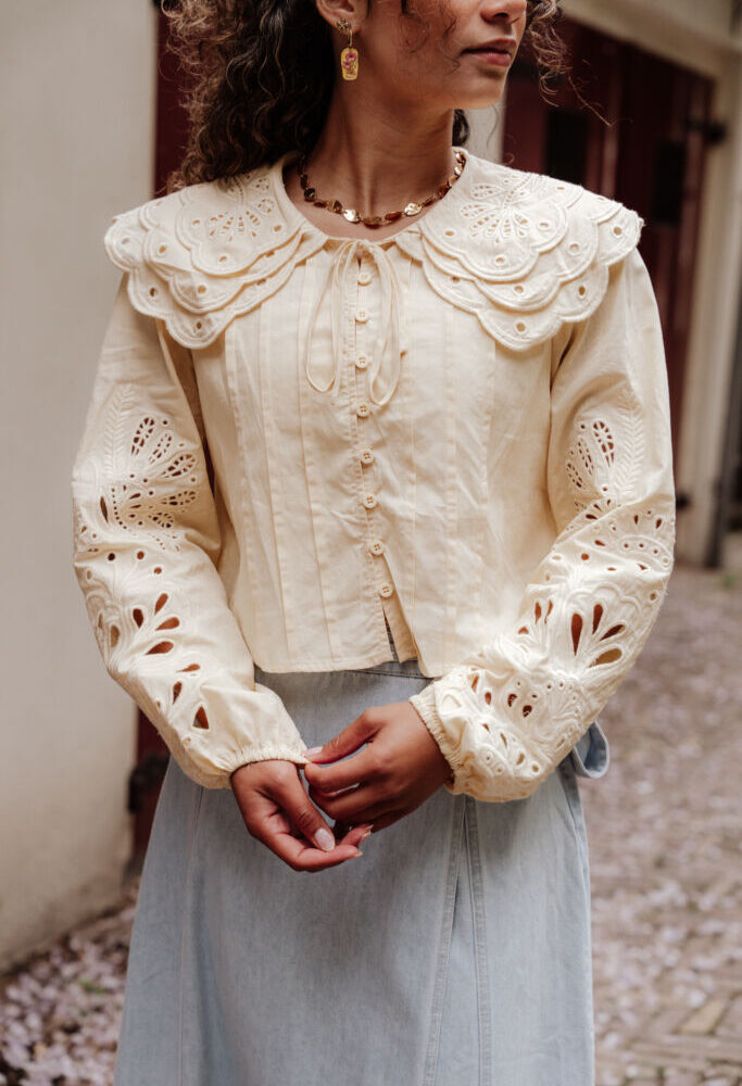 muse blouse 7569 kraag yellow