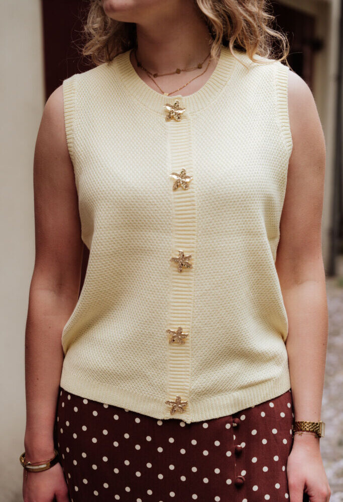 ydence knitted top mona yellow