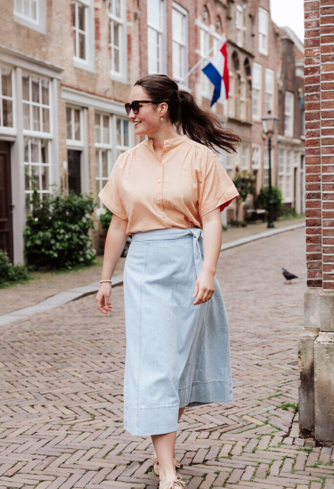 Azzurro 93252 blouse est peach