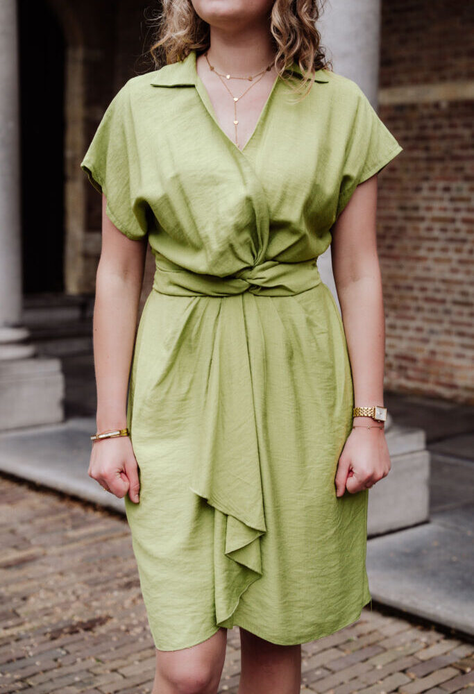 Azzurro 7027 emma dress olive