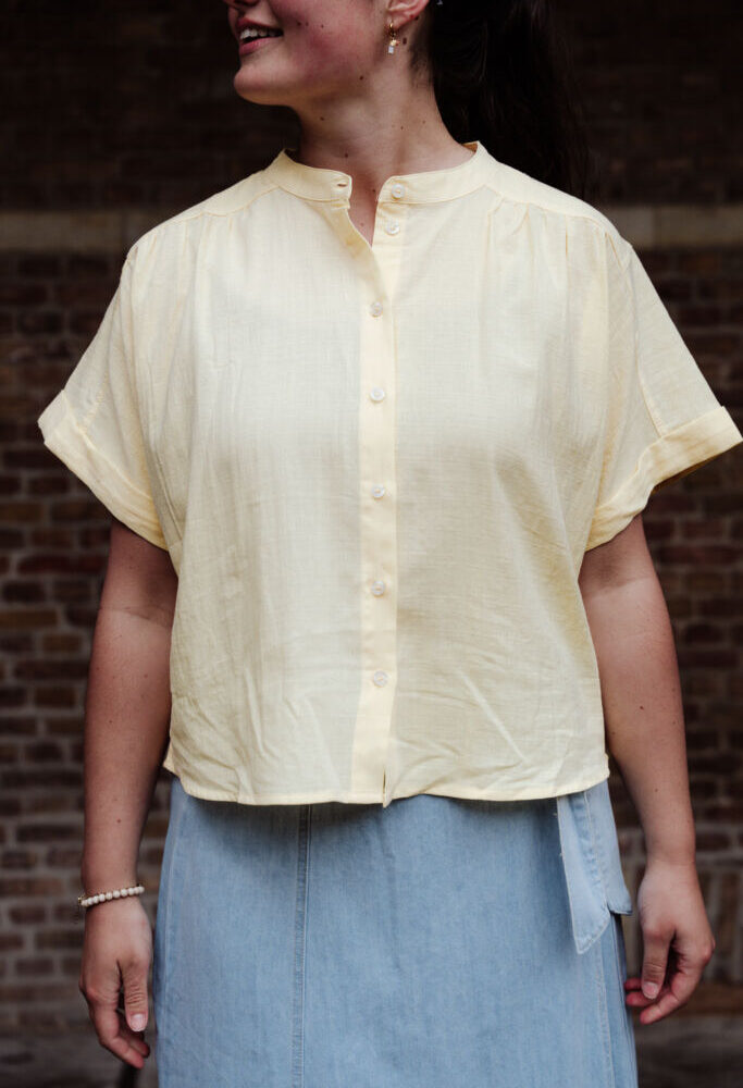 Azzurro 93252 blouse est yellow