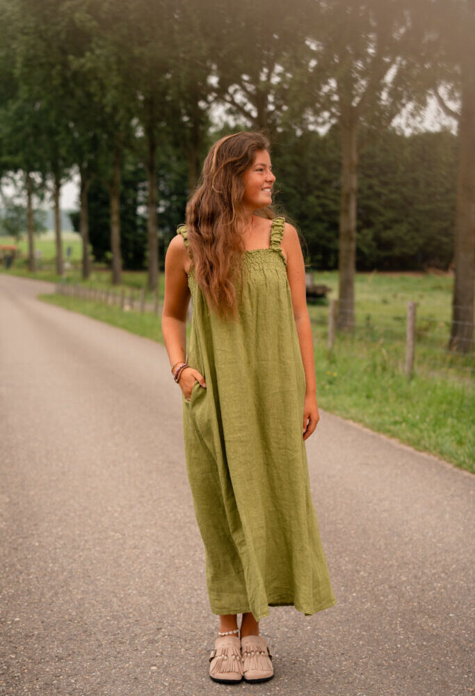mallorca dress bou olive