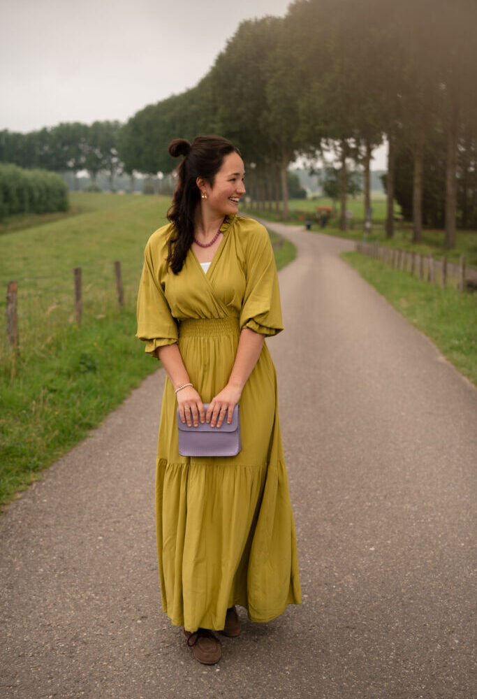 leina dress 3673 azzurro olive