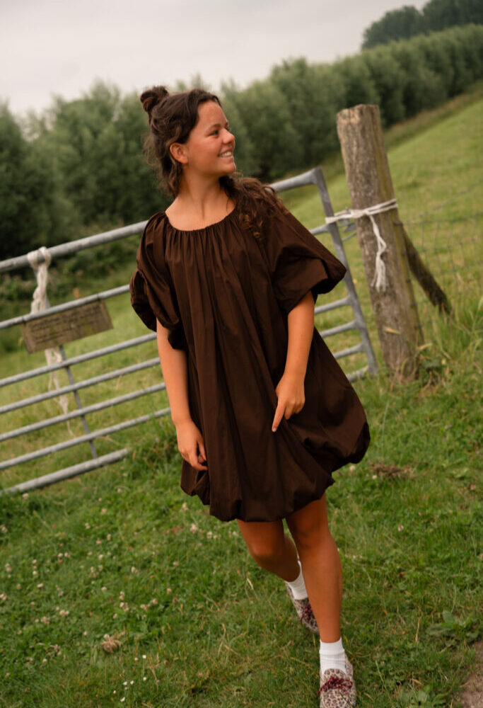 Azzurro dress corfu 8729 brown
