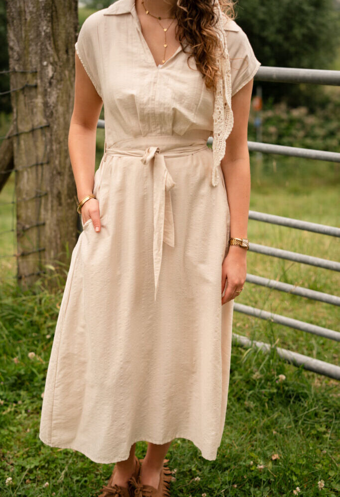 759 beige dress wrap flore