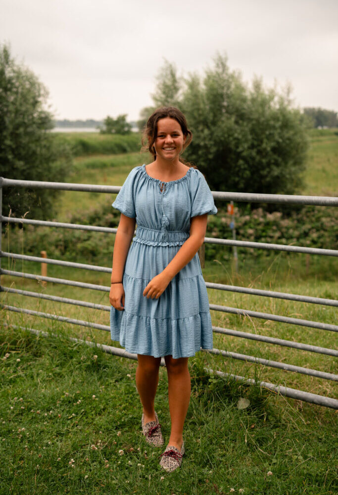 Crete dress short blue