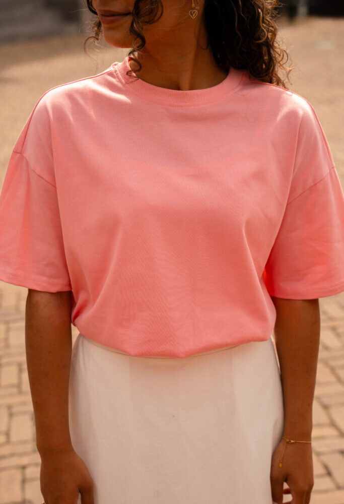 azzurro 9159 basic tee pink