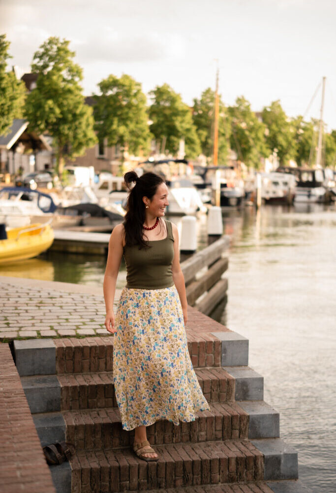 6783 skirt loredo blue flower