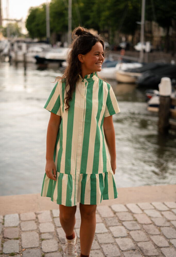 6720 vert stripe dress trend
