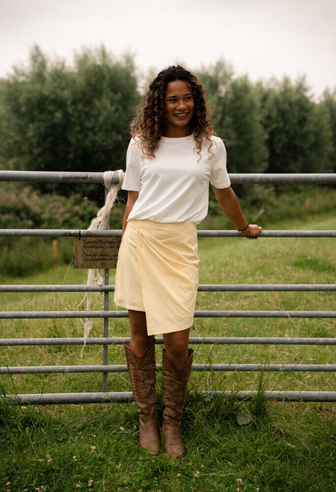 2265 jaune block skirt linde
