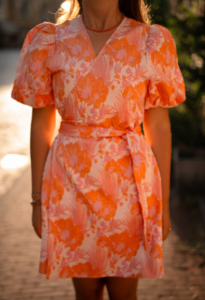 ydence dress kelly orange wedding